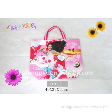 perfect fashionable PVC handy shopping bag